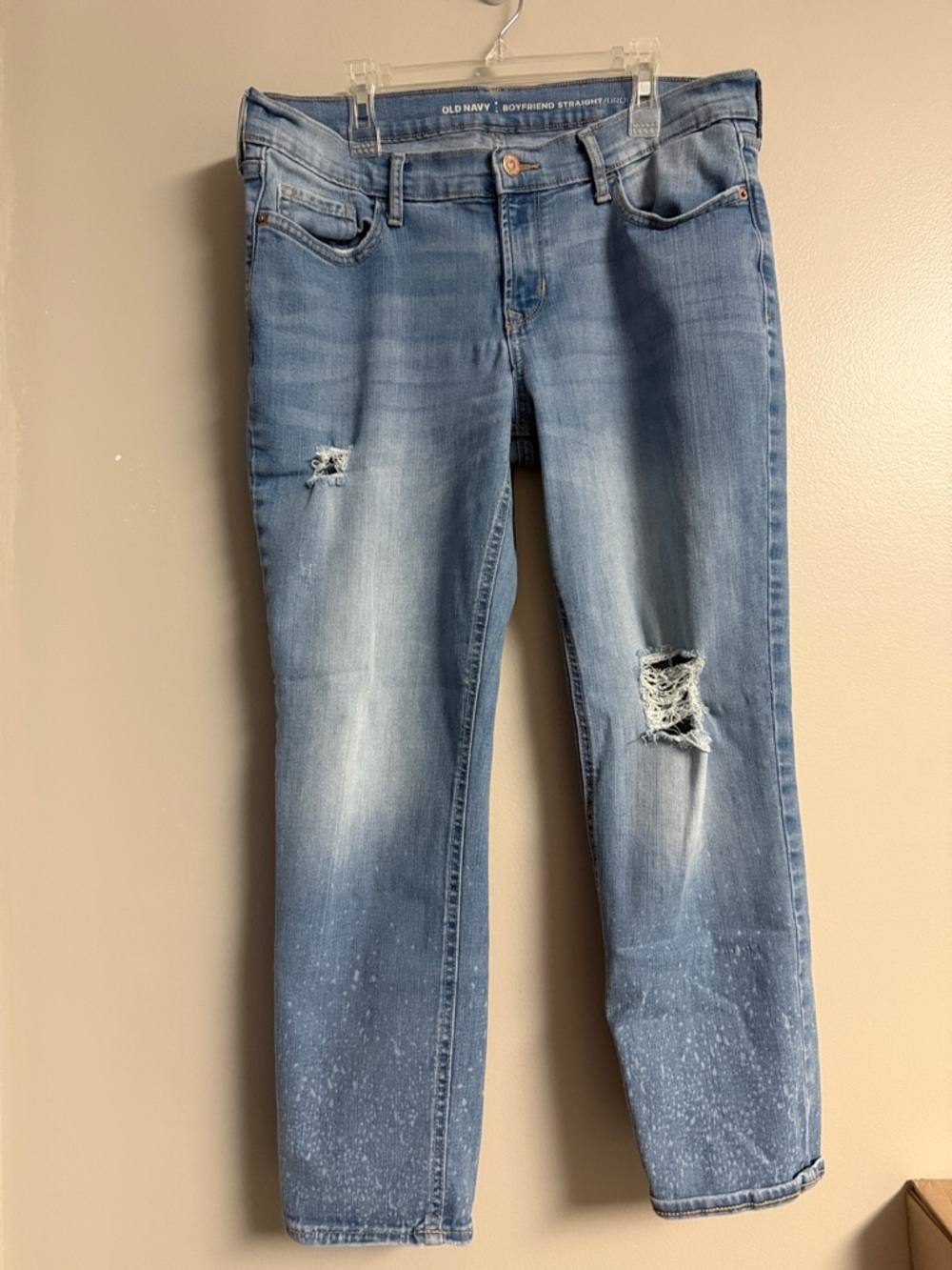 Old Navy Distressed Light Blue Boyfriend Jeans